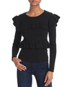 Parker Bailey Ruffled Ribbed Sweater