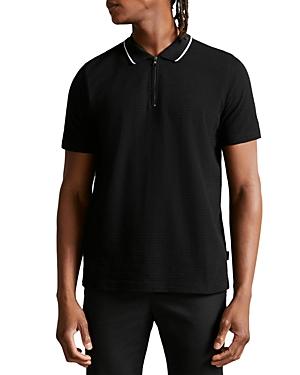 Ted Baker Buer Textured Zip Polo Shirt