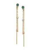 Lauren Ralph Lauren Cabochon Chain Drop Earrings