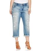 Lucky Brand Plus Reese Distressed Boyfriend Jeans In San Marcos