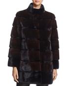 Maximilian Furs Stand Collar Mink Fur Coat - 100% Exclusive
