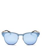 Ray-ban Blaze Mirrored Rimless Square Sunglasses, 47mm
