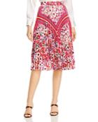 Elie Tahari Delilah Pleated Floral-print Skirt