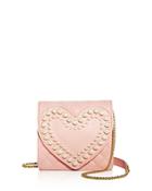 Boutique Moschino Heart Faux-pearl Leather Shoulder Bag