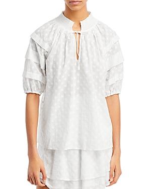 Rails Paris Floral Embroidered Blouse
