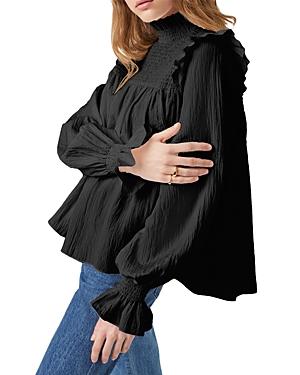 French Connection Boza Crinkled Smocked Top