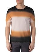 Atm Anthony Thomas Melillo Classic Cotton Jersey Color Blocked Dip Dyed Stripe Tee