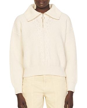 Sandro Emilien Collared Sweater