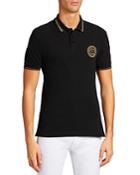 Versace Jeans Couture V-emblem Embroidered Slim Fit Polo Shirt
