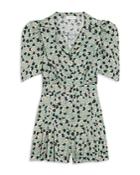 Sandro Divine Printed Puff Shoulder Romper