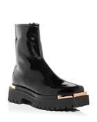 Jeffrey Campbell Women's Devout Square Toe Lug Sole Booties