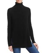 Aqua Cashmere Side-slit Turtleneck Sweater - 100% Exclusive