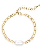 Aqua Chain Simulated Pearl Bracelet - 100% Exclusive