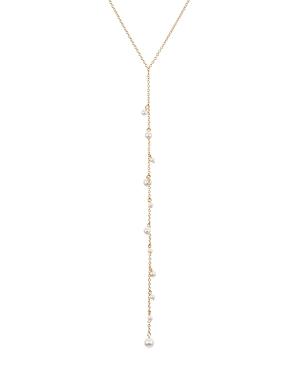 Rebecca Minkoff Floating Simulated Pearl Lariat Necklace, 18