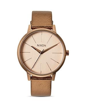 Nixon Kensington Leather Strap Watch, 37mm