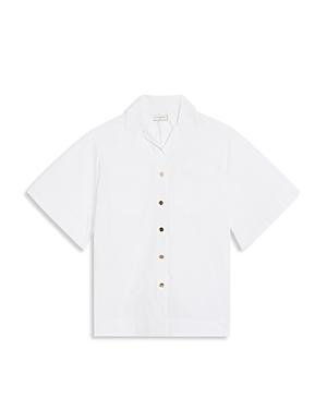 Sandro Abby Cotton Short Sleeve Shirt