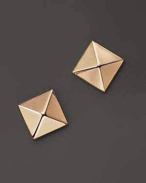 14k Rose Gold Medium Pyramid Post Earrings
