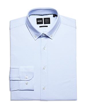 Boss Hank Slim Fit Wave Print Dress Shirt