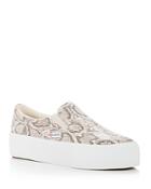 Superga Women's Snake Embossed Platform Slip On Sneakers