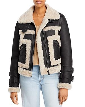 Hiso Doll Moto Shearling Coat