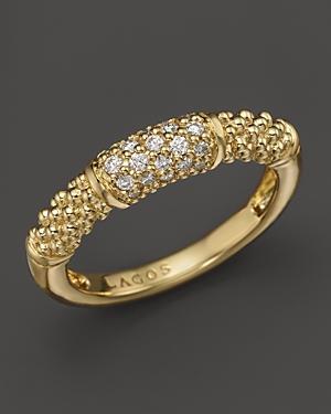 Lagos 18k Gold And Diamond Ring