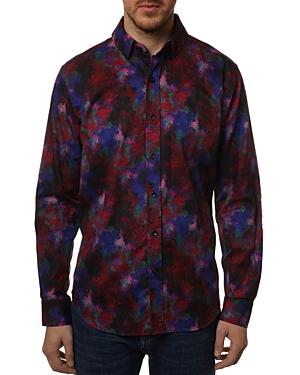 Robert Graham Lantern Cotton Paint Splatter Print Tailored Fit Button Down Shirt