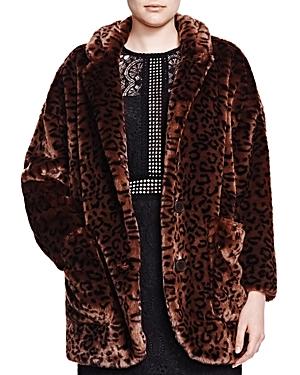 The Kooples Leopard Print Faux Fur Jacket