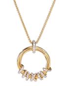 David Yurman 18k Yellow Gold Helena Round Pendant Necklace With Diamonds, 18