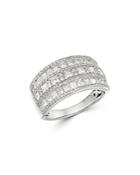 Bloomingdale's Diamond Multi-row Band In 14k White Gold - 100% Exclusive