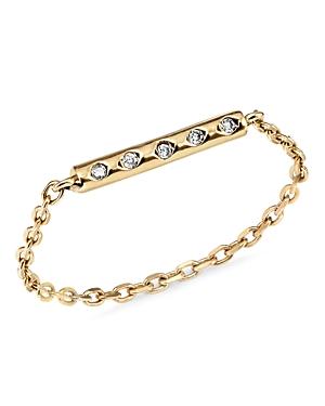 Suel 18k Yellow Gold Diamond Chain Ring