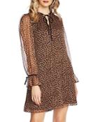 Cece Leopard Print Keyhole Dress