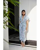 Rococo Sand Printed Belted Jumpsuit