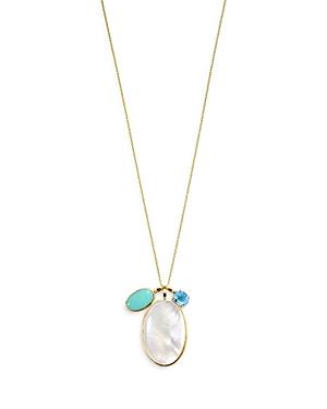 Ippolita 18k Yellow Gold Rock Candy Luce 3-stone Pendant Necklace In Cascata, 30-32