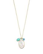 Ippolita 18k Yellow Gold Rock Candy Luce 3-stone Pendant Necklace In Cascata, 30-32