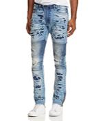 Prps Goods & Co. Heavy Distress Moto Slim Fit Jeans In Indigo