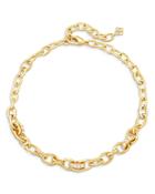 Kendra Scott Livy Pave Circle Link Collar Necklace In 14k Gold Plate, 20