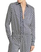 Lauren Ralph Lauren Geometric-print Pajama-style Top