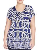 Nic And Zoe Plus Roped In Printed Top