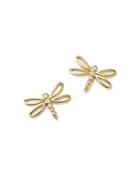 Temple St. Clair 18k Yellow Gold Dragonfly Earrings With Diamonds - 100% Exclusive