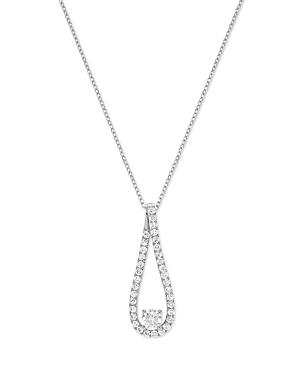 Bloomingdale's Diamond Open Teardrop Pendant Necklace In 14k White Gold, 0.75 Ct. T.w. - 100% Exclusive