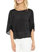 Vince Camuto Smocked Detail Satin Top