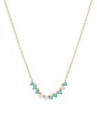 Adina Reyter 14k Yellow Gold Turquoise & Diamond Collar Necklace, 15-16