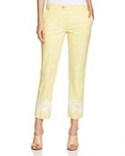 Tory Burch Adrienne Embroidered Crop Chino Pants