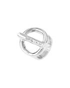 Uno De 50 On/off Silver-plated Ring