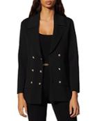 Sandro Jocelyne Double Breasted Blazer
