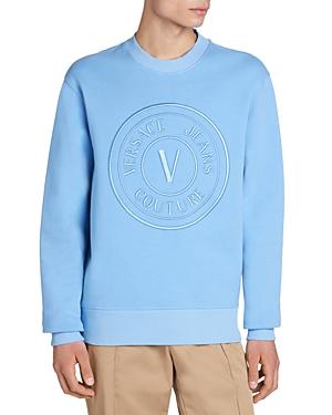 Versace Jeans Couture Cotton Fleece Logo Embroidered Crewneck Sweatshirt