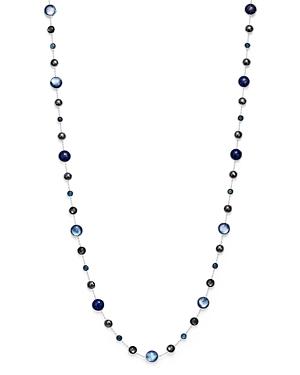 Ippolita Sterling Silver Lollipop Lapis Doublet, London Blue Topaz & Hematite Necklace In Eclipse, 36