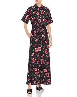 Adam Lippes Floral Maxi Shirt Dress