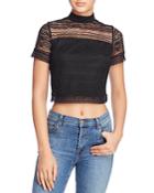 Guess Adelaide Lace Cropped Top