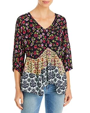 Bila Printed Tiered Top
